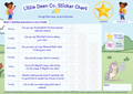 3 - 6 year old Deen Reward Sticker Chart Girl 2