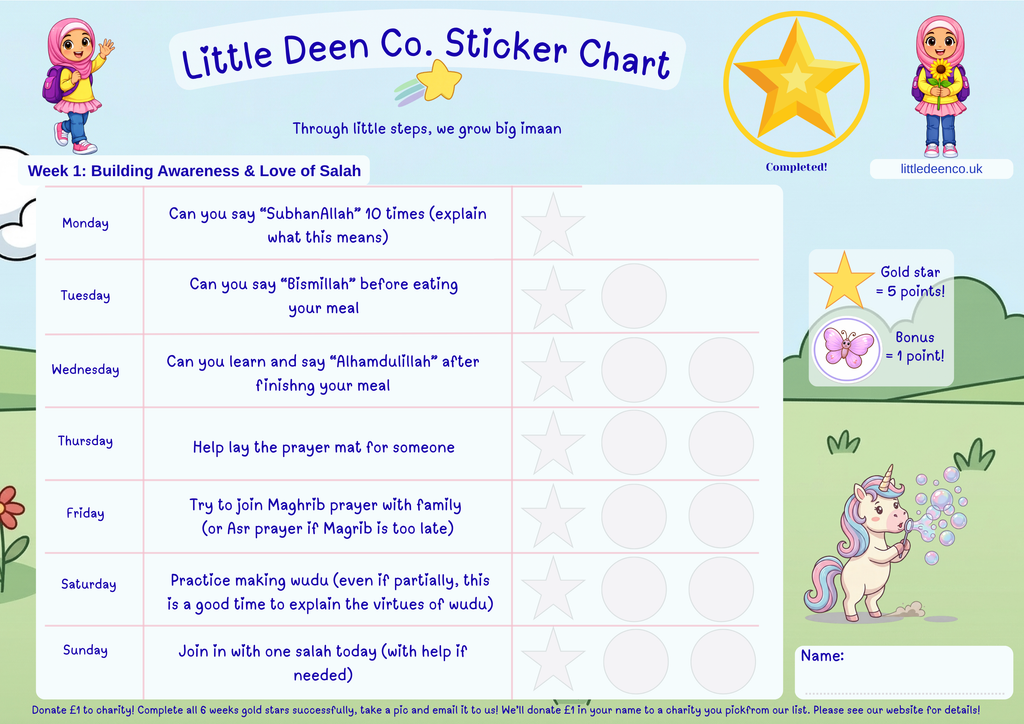 3 - 6 year old Deen Reward Sticker Chart Girl 3