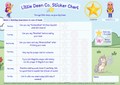 3 - 6 year old Deen Reward Sticker Chart Girl 3