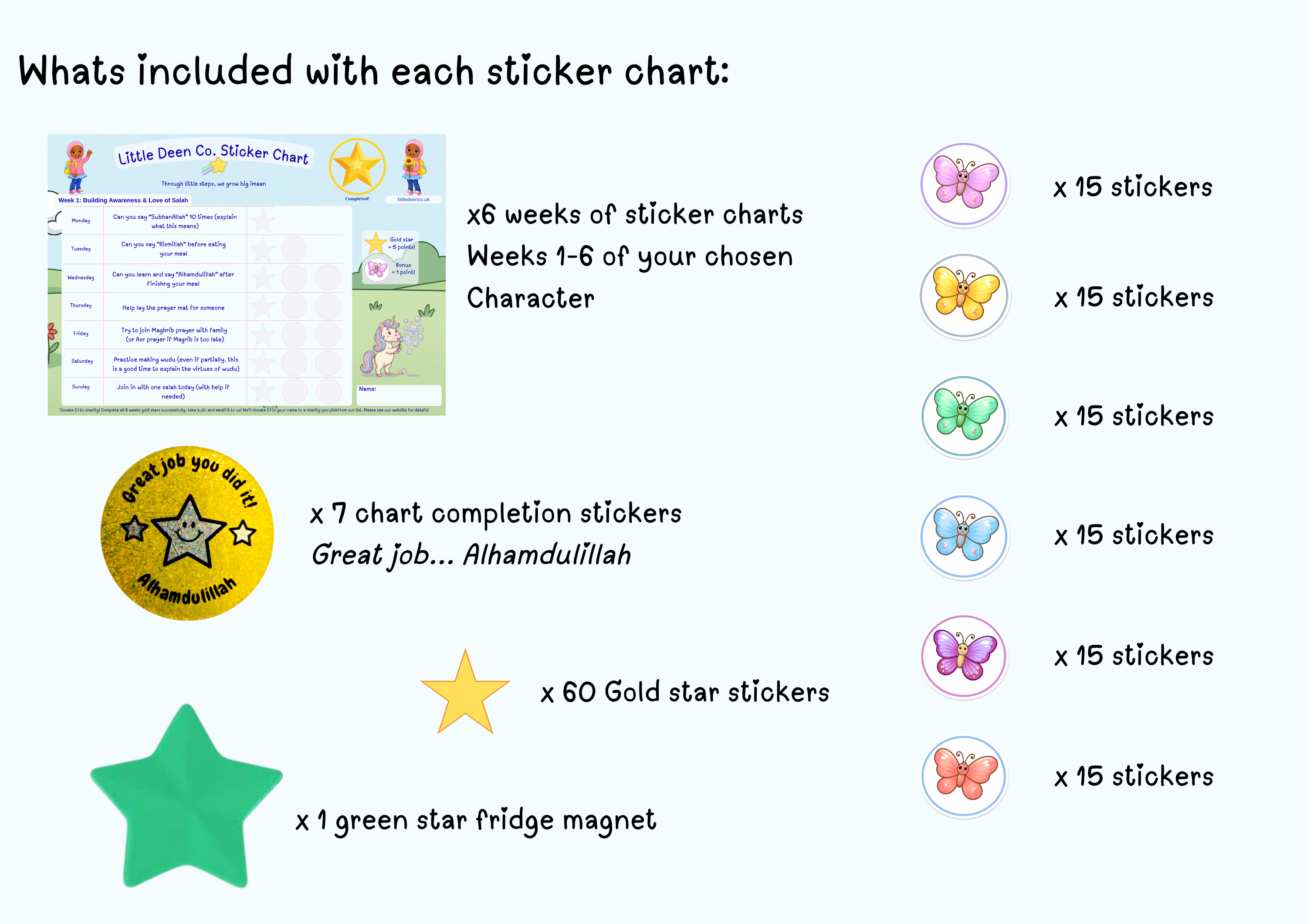 3 - 6 year old Deen Reward Sticker Chart Girl 4